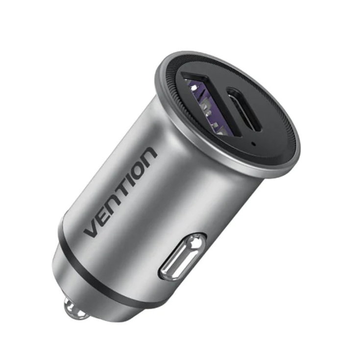 Vention Cargador de Coche FFFH0 30W con 1x USB-C y 1x USB Vention Cargador de Coche FFFH0 30W con 1x USB-C y 1x USB